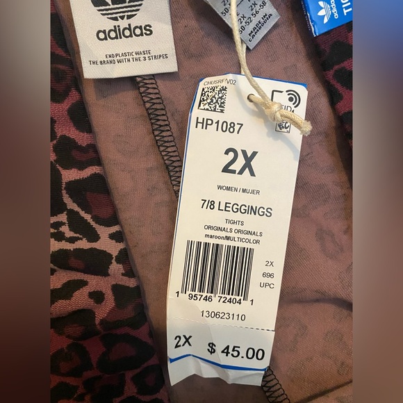 Adidas Originals three stripe leopard print leggings - Picture 5 of 8
